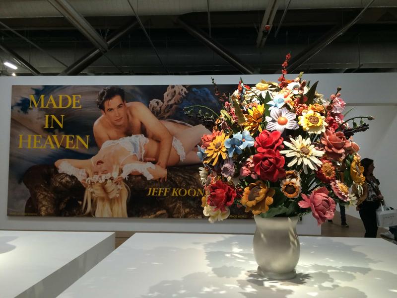 Jeff Koons' flowers, Centre Georges Pompidou, Paris, France