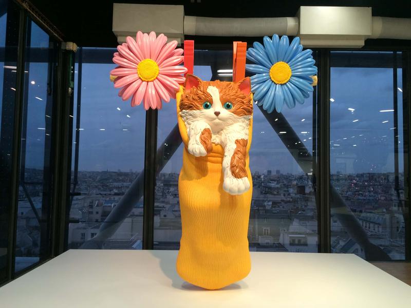 Jeff Koons' cat flower sock?, Centre Georges Pompidou, Paris, France
