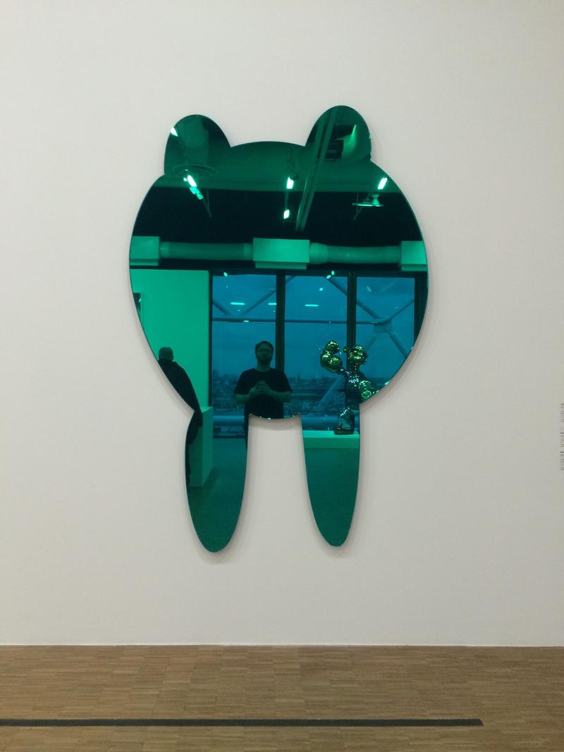 Jeff Koons' shape mirror, Centre Georges Pompidou, Paris, France