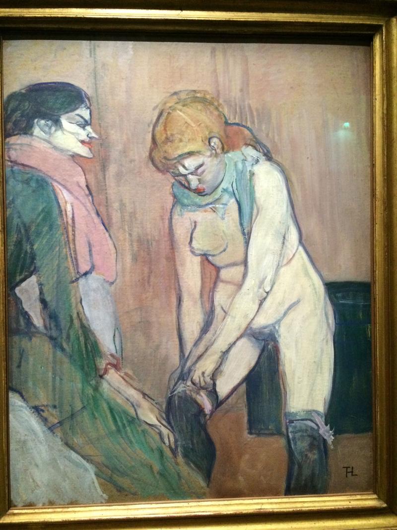 Henri de Toulouse-Lautrec's Femme tirant son bas, Musée d'Orsay, Paris, France
