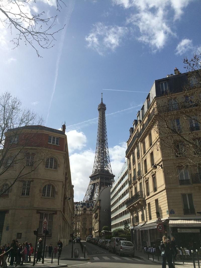 Street views, Eiffel Tower, Paris, France