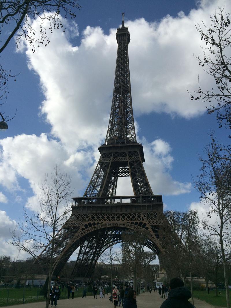 Street views, Eiffel Tower, Paris, France