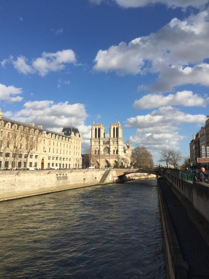 Street views, river Seine, Notre Dame, Paris, France