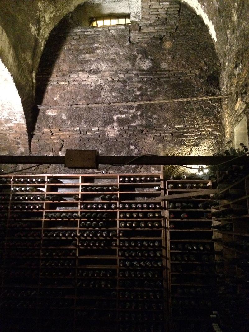 This wine cellar in the basement of Spirito DiVino predates the Colosseum by 130 years. Rome, Italy