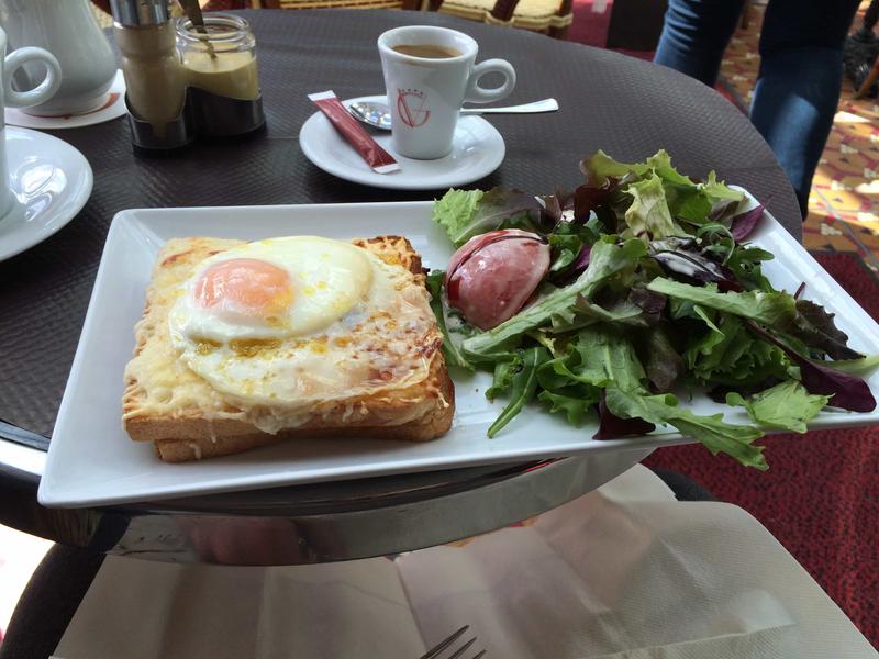 Croque Madame from George V Cafe on the Champs-Élysées, Paris, France