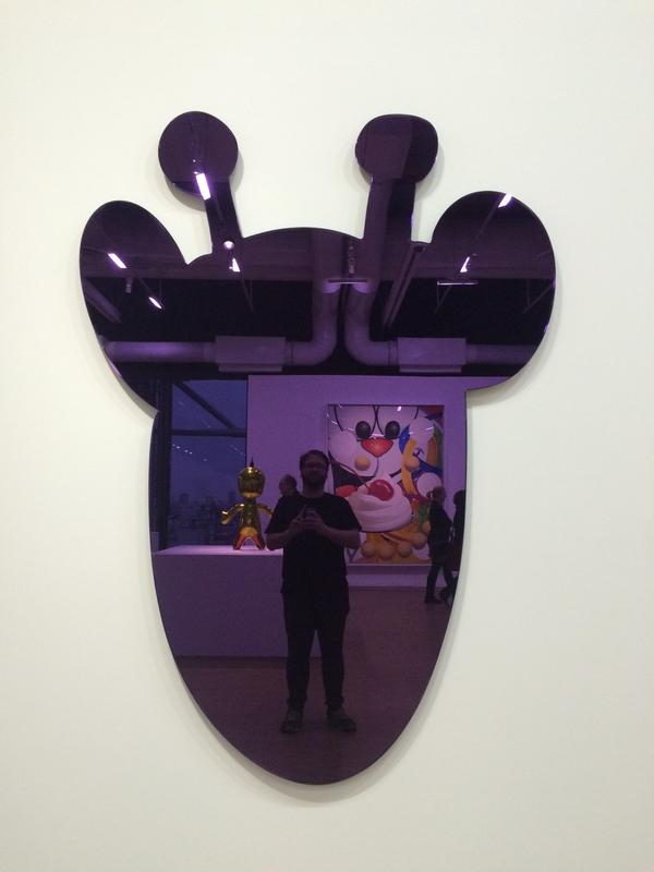 Jeff Koons' shape mirror, Centre Georges Pompidou, Paris, France