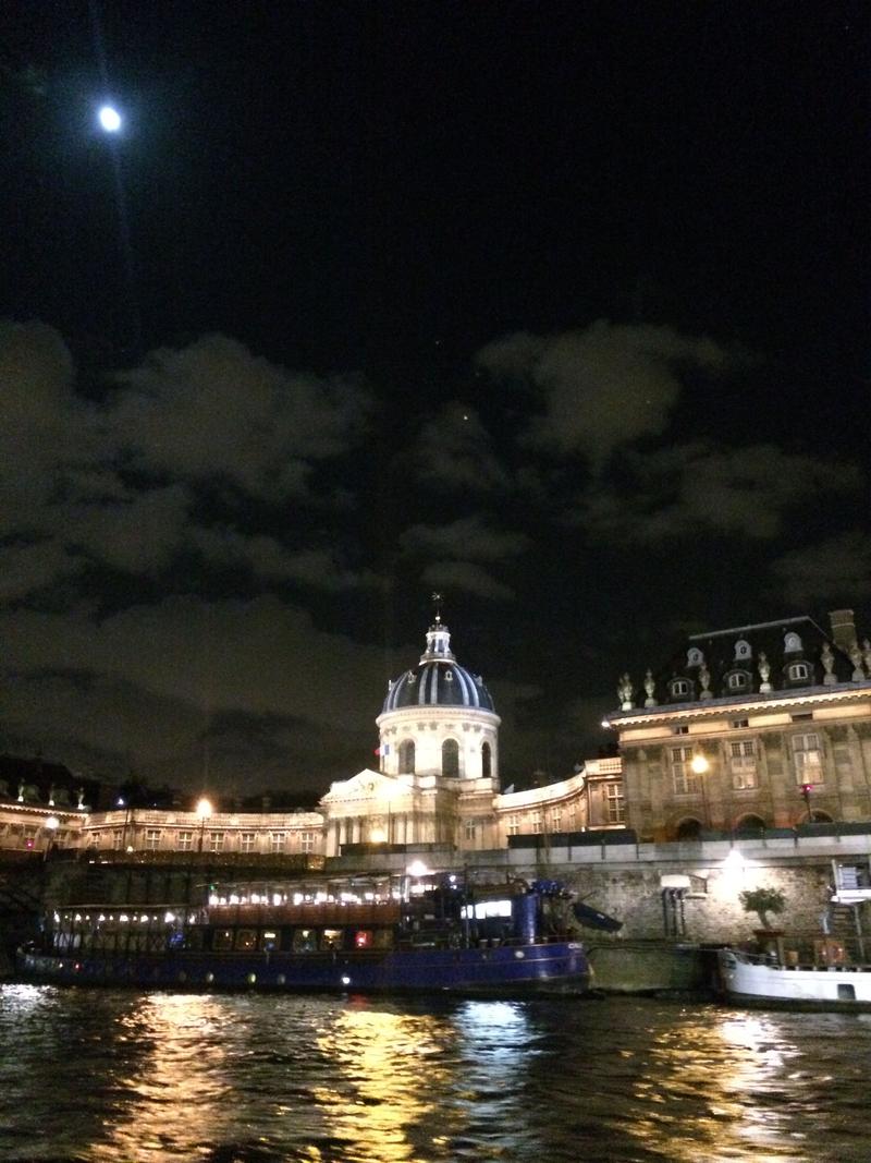 River Seine at night boat tour, Paris, France