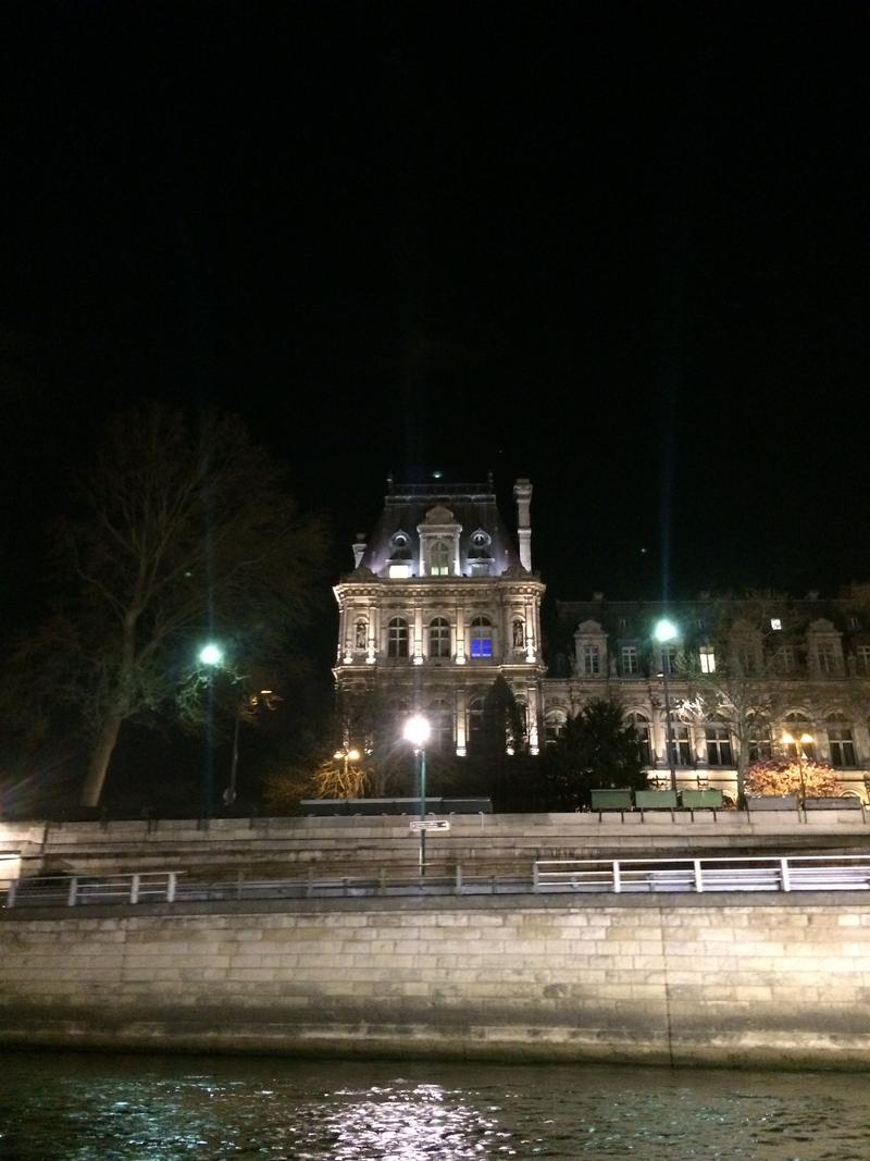 River Seine at night boat tour, Paris, France