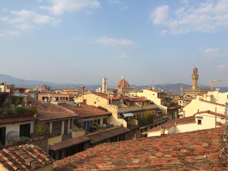 Rooftop and landscape views from the roof of our hotel, Florence, Italy