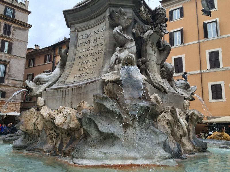 Pantheon, Rome, Italy, piazza della rotonda fountain