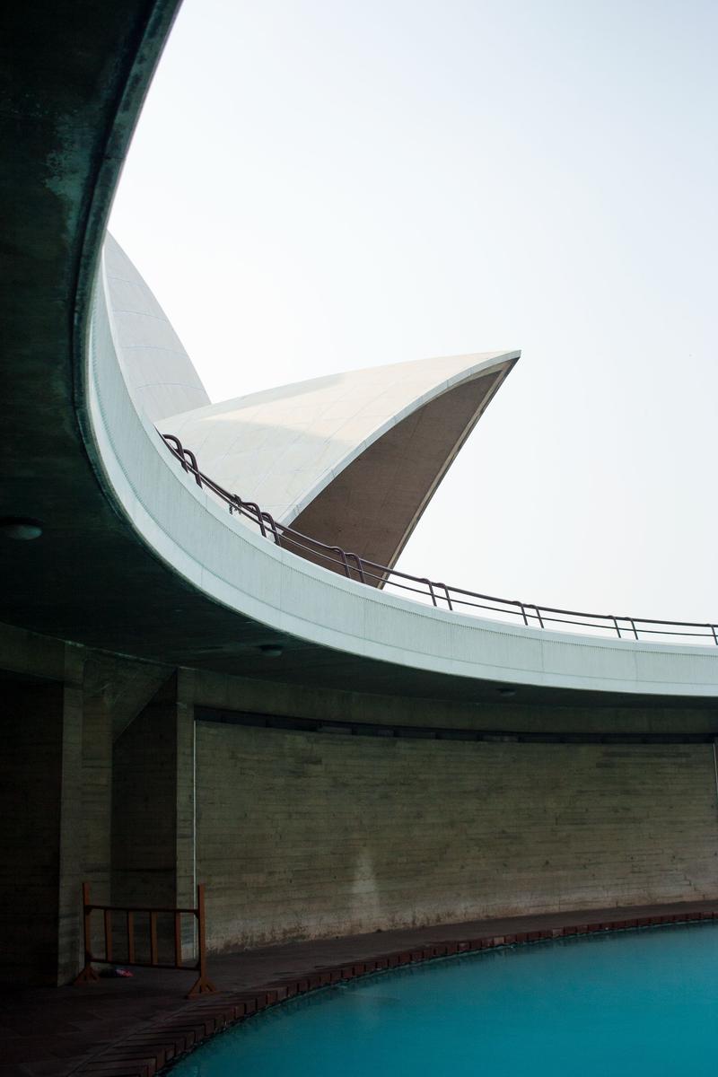 Detail shot: Bahá'í Lotus Temple, New Delhi, Delhi, India