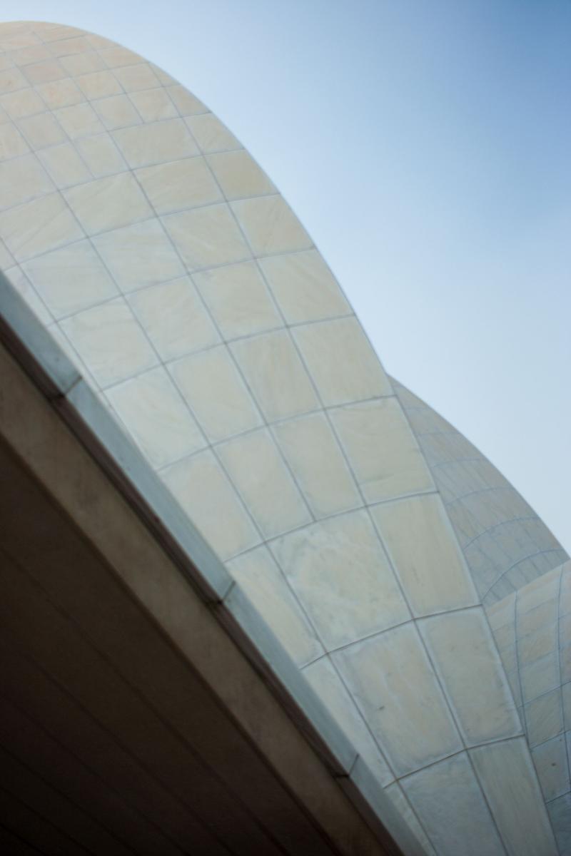 Detail shot: Bahá'í Lotus Temple, New Delhi, Delhi, India