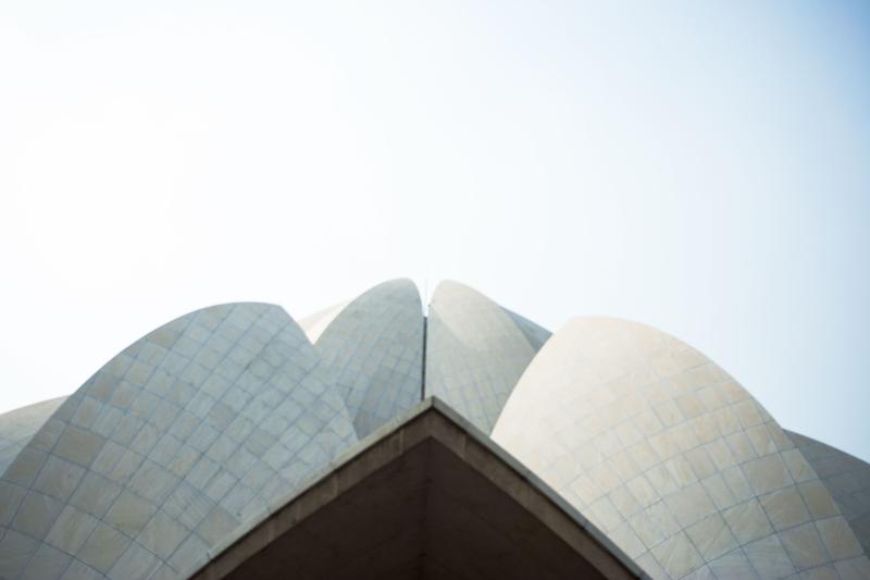 Detail shot: Bahá'í Lotus Temple, New Delhi, Delhi, India