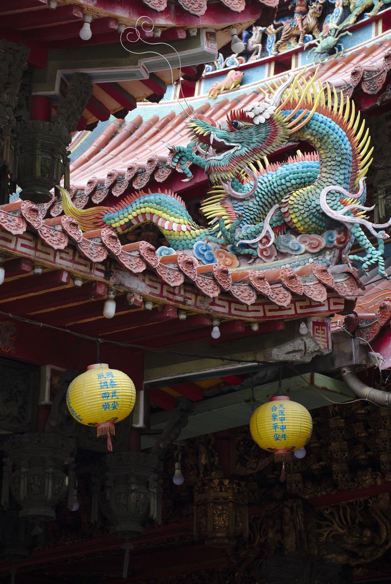 Temple details, Hualien, Taiwan