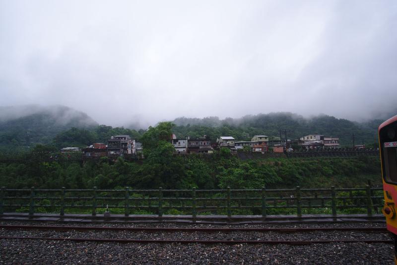 Shifen train station & lanterns flying, Shifen, Taiwan