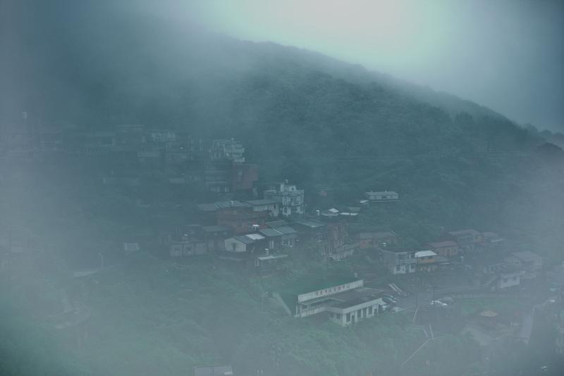 Foggy landscape views, Jiufen, Taiwan