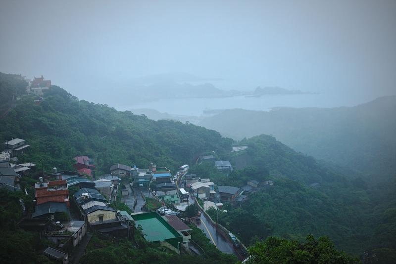 Foggy landscape views, Jiufen, Taiwan