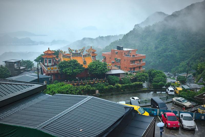 Foggy landscape views, Jiufen, Taiwan