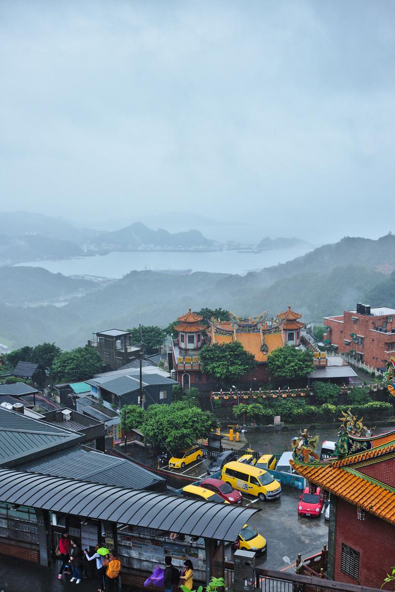 Foggy landscape views, Jiufen, Taiwan