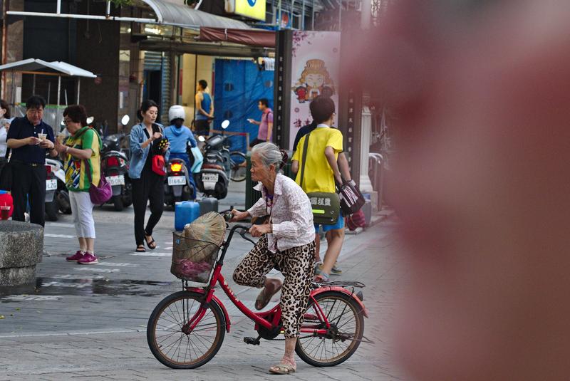 Layered street views on Cijin Island, Taiwan