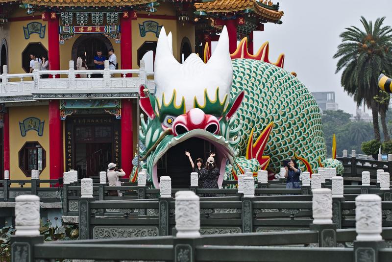 Dragon Tiger Pagoda on Lotus Pond in Kaohsiung, Taiwan