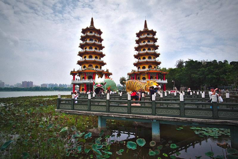 Dragon Tiger Pagoda on Lotus Pond in Kaohsiung, Taiwan