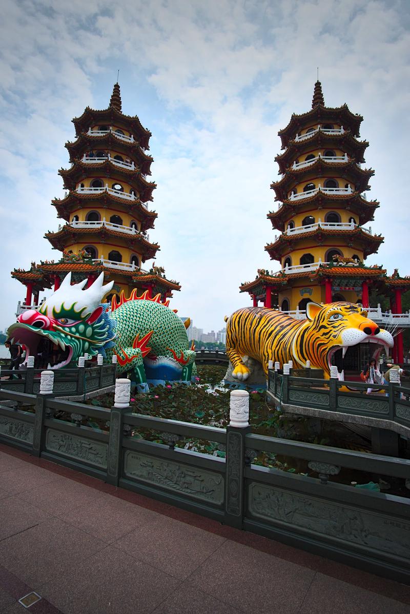 Dragon Tiger Pagoda on Lotus Pond in Kaohsiung, Taiwan