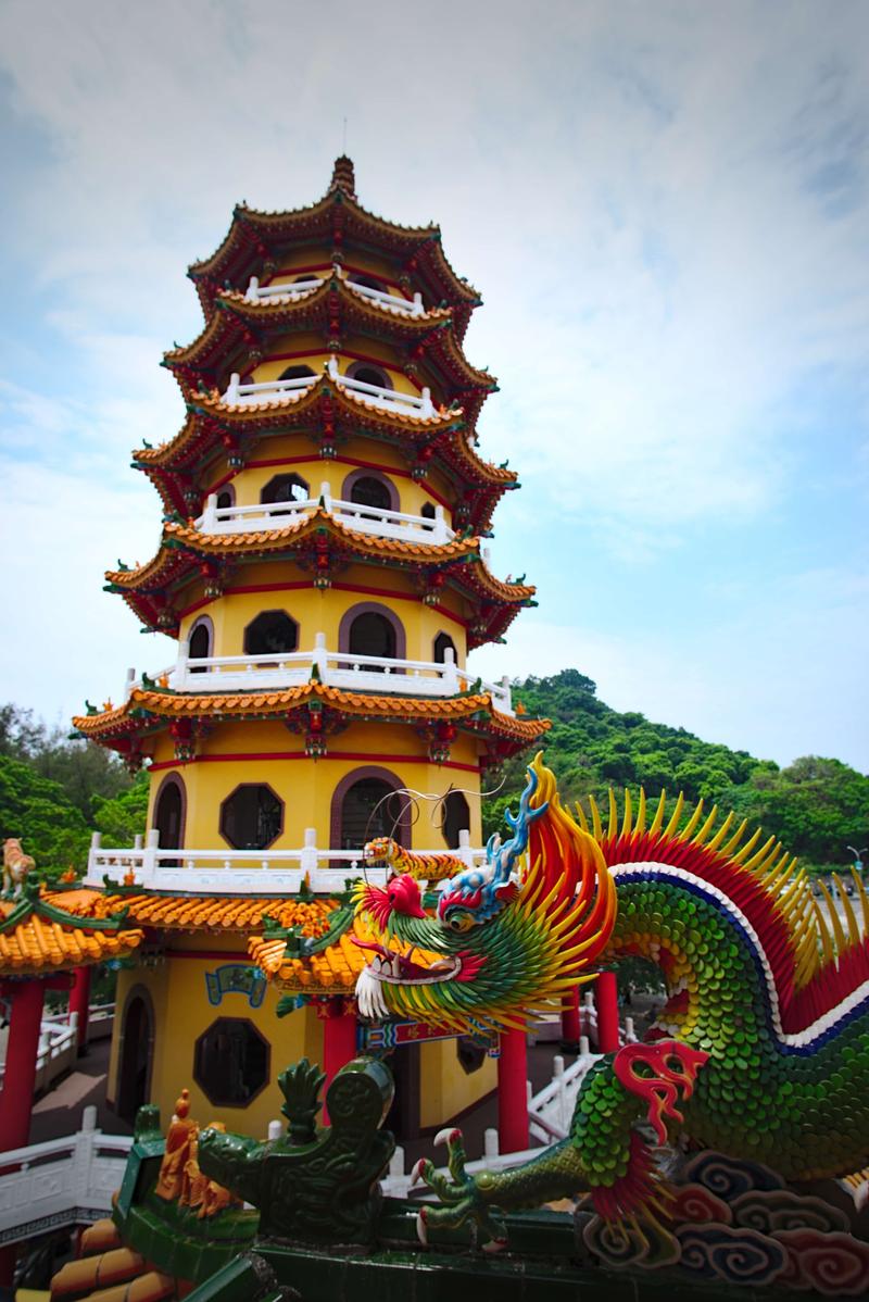 Dragon Tiger Pagoda on Lotus Pond in Kaohsiung, Taiwan