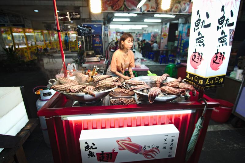 Vendor at Liuhe Night Market, Kaosiung, Taiwan