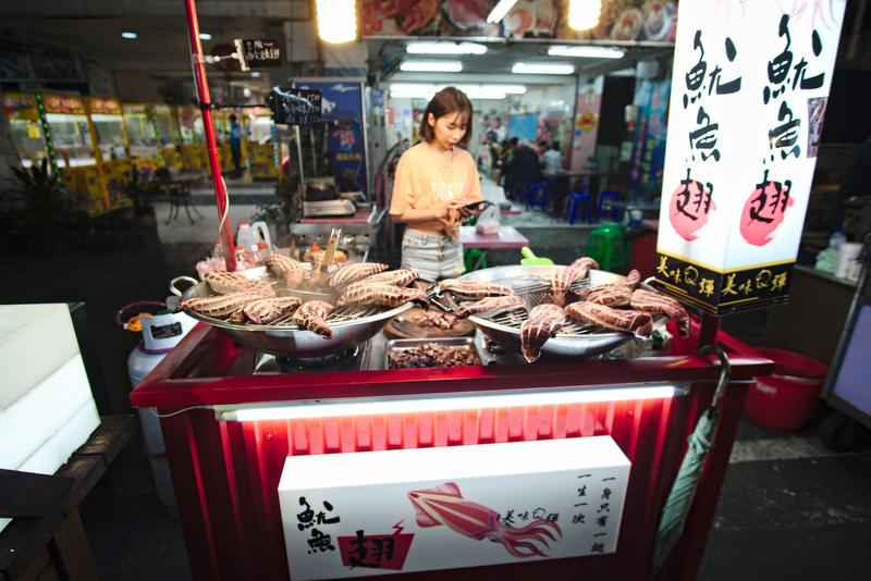 Vendor at Liuhe Night Market, Kaosiung, Taiwan