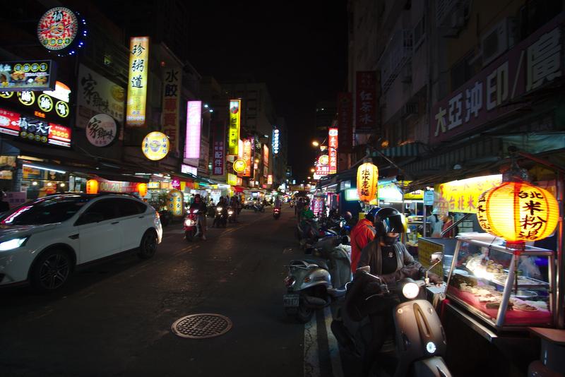 Street views Ruifeng night market, Kaohsiung, Taiwan