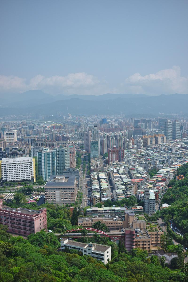 Taipei skyline as viewed from Elephant mountain