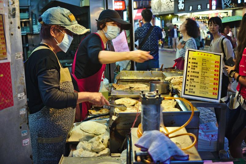 Tianjing Chong Zhua Pancake (scallion pancakes) Taipei, Taiwan