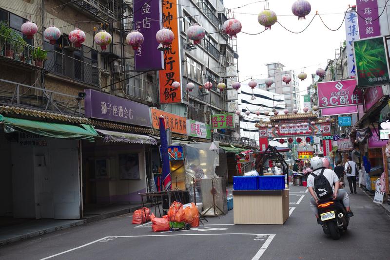 Roahe night market views, Taipei, Taiwan.