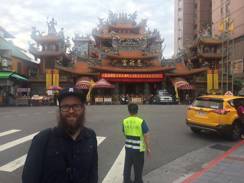 Roahe night market entrance, Taipei, Taiwan.