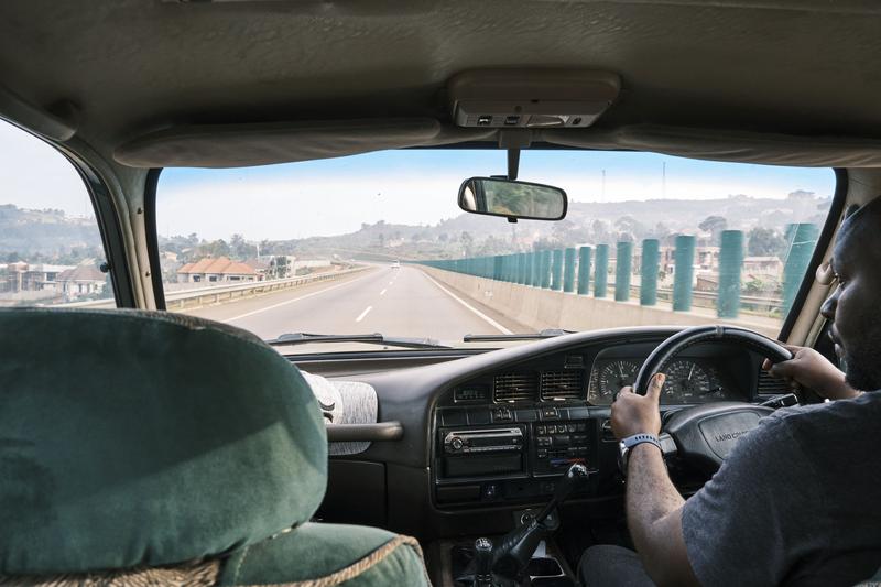 Street views on the road with our driver, Simon, Entebbe, Uganda