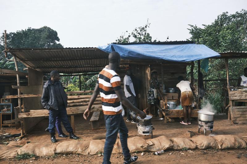 Store front and fruit stand, Uganda