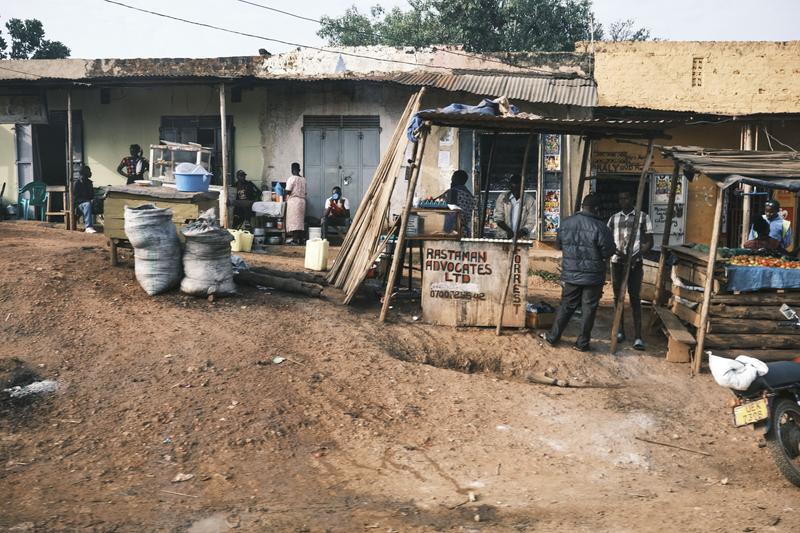 Store front and fruit stand, Uganda