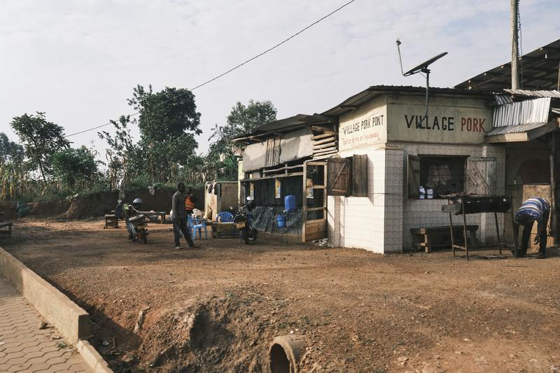 Store front and fruit stand, Uganda