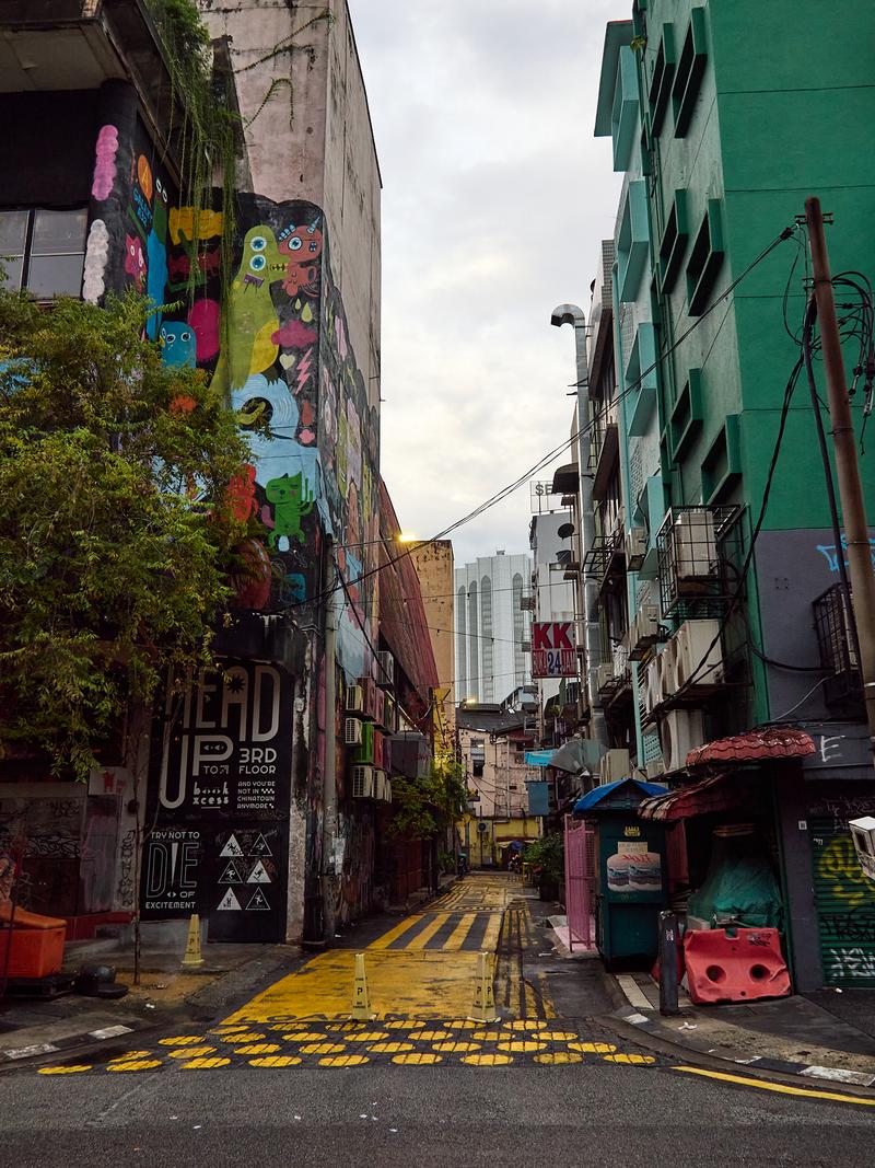 City views, colorful street art and buildings, Kuala Lumpur, Malaysia