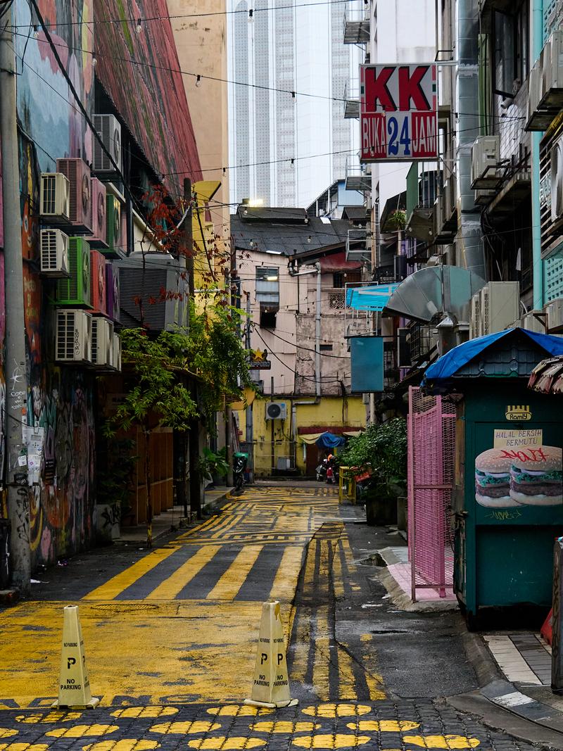 City views, colorful street art and buildings, Kuala Lumpur, Malaysia