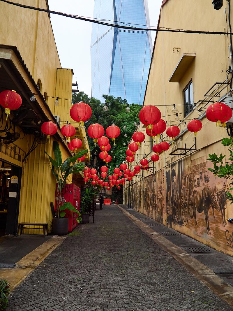 City lanterns, look through, Kuala Lumpur, Malaysia