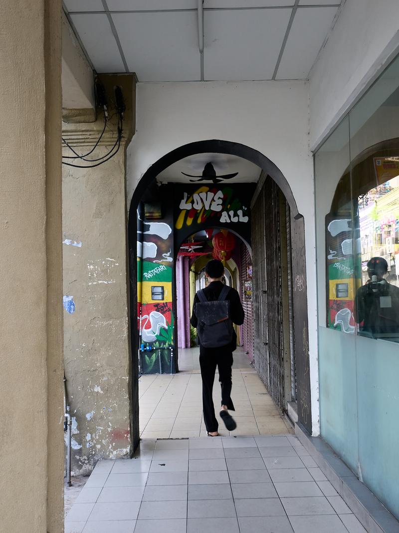 City views, sidewalk look through, Kuala Lumpur, Malaysia