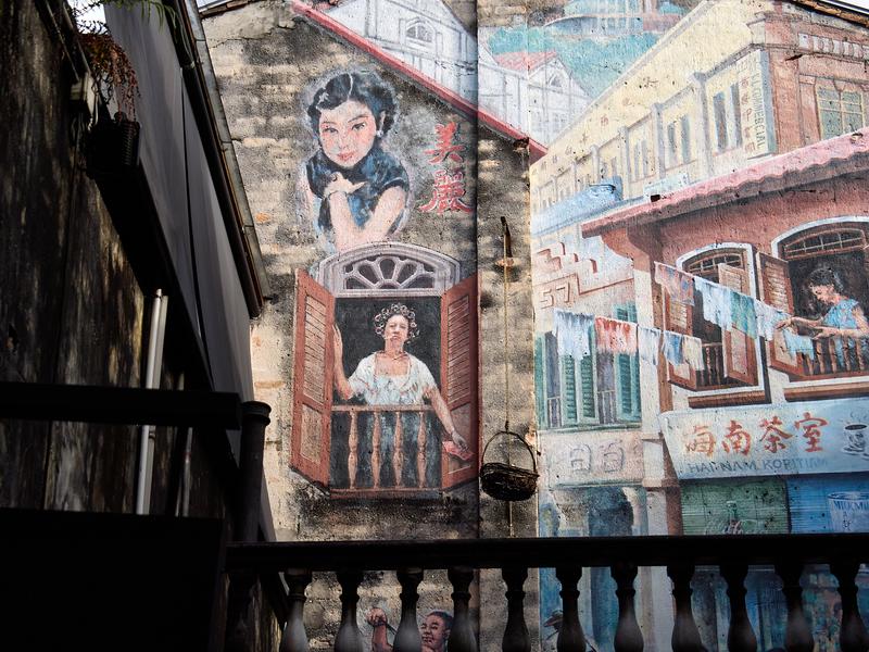 Kwai Chai Hong street art alley, Kuala Lumpur, Malaysia