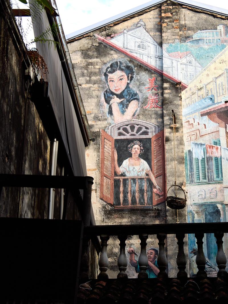 Kwai Chai Hong street art alley, Kuala Lumpur, Malaysia