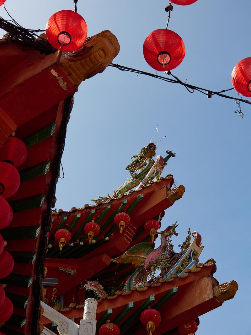 Thean Hou Temple, lanterns and temple details, Kuala Lumpur, Malaysia