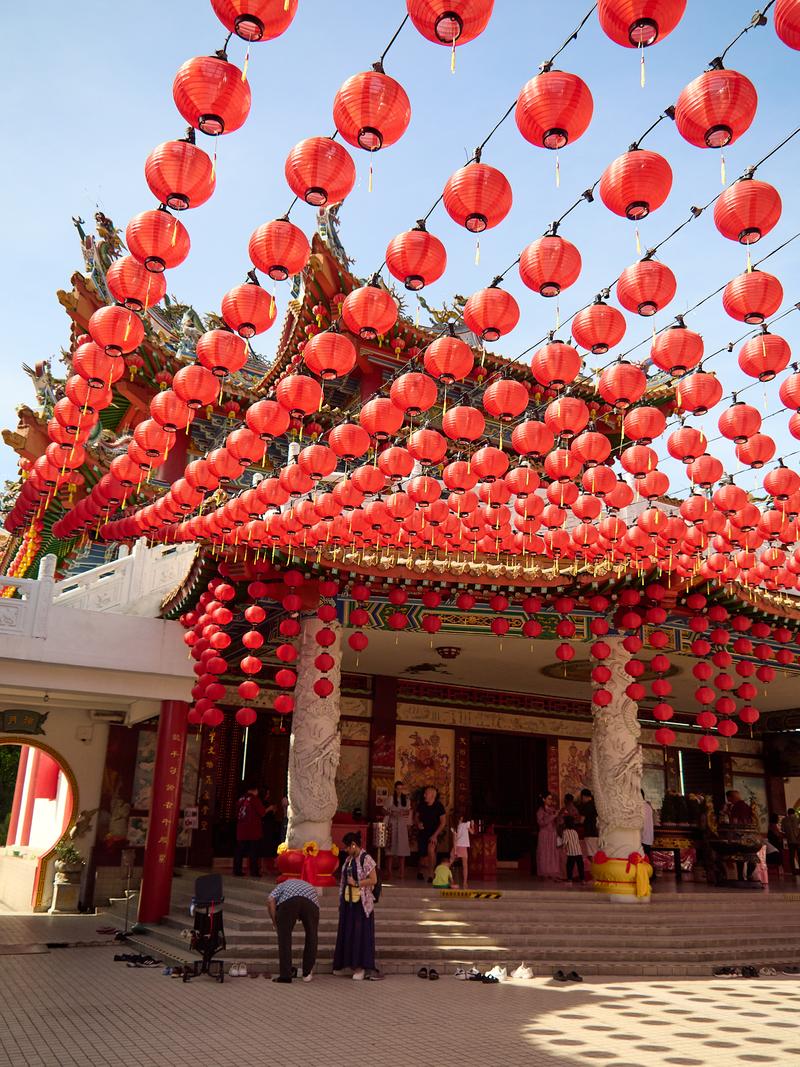 Thean Hou Temple, lanterns and shadows, Kuala Lumpur, Malaysia