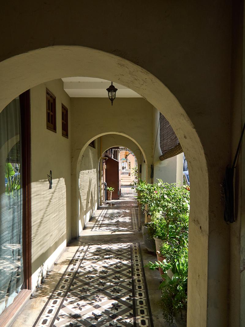 Look through sidewalk overhang, Penang, Malaysia