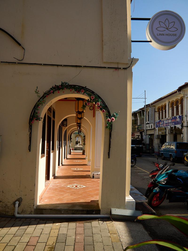 Look through sidewalk overhang, Penang, Malaysia
