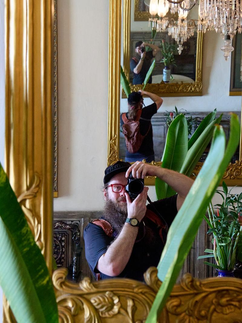 Mirror selfie in the blue mansion, Penang, Malaysia
